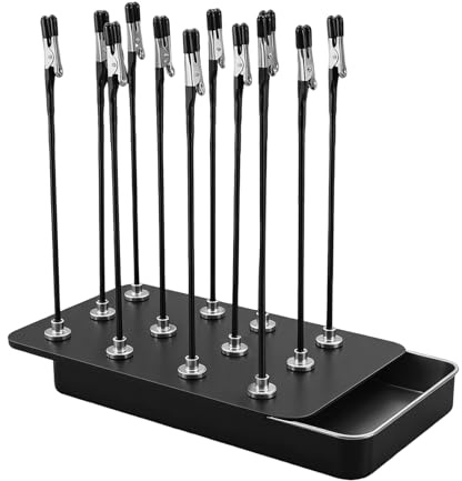 Model Painting Stand Base Holder 12 Pcs Magnetic Bendable Alligator Clip Sticks Set, Spray Paint Clamps, Adjustable Modelling Tools, Model Making Tools for Hobby Modeling DIY Card Memo Photo