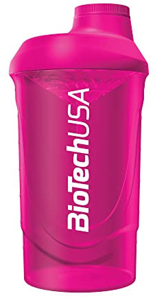 BioTechUSA Wave Shaker | Bottiglia shaker | 100% a prova di perdite | Miscelazione migliorata | Durevole e sicura | Facile da usare e da pulire, 600 ml, Magenta