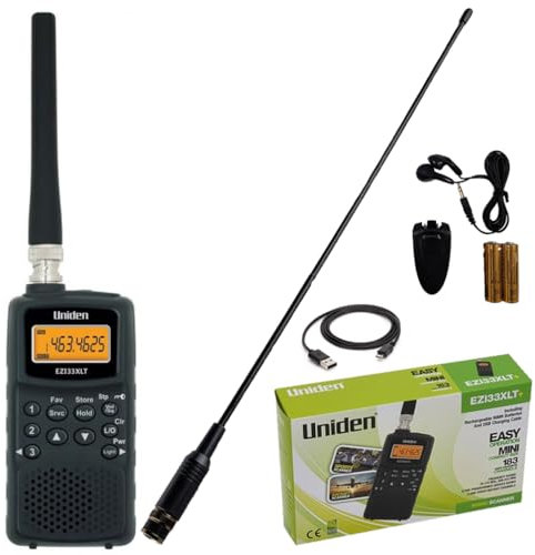 Uniden Bearcat EZ133XLT Handheld Airband Radio. Scanning, Digital Display shows Frequencies. Airband, Marine, FM, AM, Ham Radio. Inc Batteries, Earphone. High Sensitivity 78MHz to 512MHz, with gaps