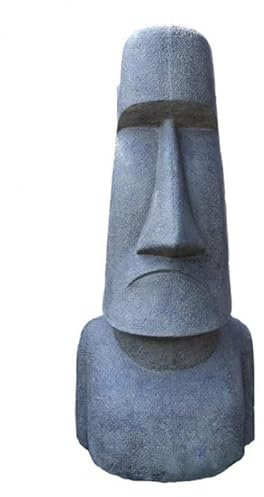 Asiastyle pl-moai-120af Moai Kopf Statue, 54 x 48 x 120 cm, grau, 48 x 54 x 120 cm