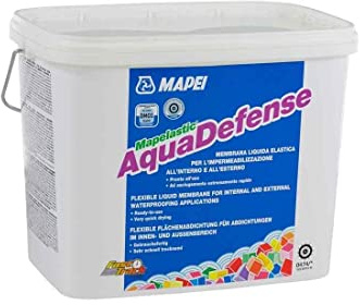 Mapei AQUADEFENSE - Carta elastica da 7,5 kg, impermeabile, in resina, ad asciugatura rapida, per ceramica, pietra, cemento e molto altro ancora