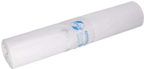Lot de 25 sacs poubelle en polyéthylène basse densité recyclé Blanc 70 l
