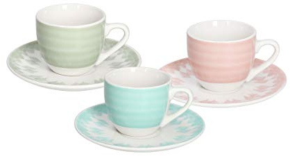 Tognana Set 6 tazze caffè con piattino cc80 Gipsy Soft