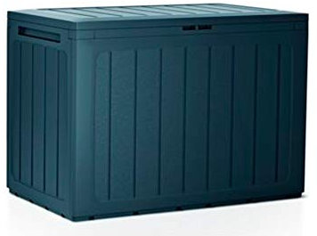 Prosperplast Woodebox Garden Crate Box Container Storage Box For Garden Items Chest Lockable (190 L, Anthracite)