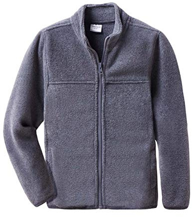 Spring&Gege Veste en Polaire pour Garçon avec Longue Fermeture Éclair Chaude Veste en Polaire pour l'Extérieur pour Enfants, Oxford, 11-12 ans