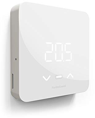 C800wifiq - cronotermostato led quadrato a batterie con funzioni smart e connessione wifi