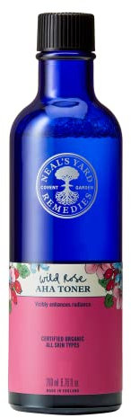 Neal's Yard Remedies Wild Rose AHA Toner, Enhances Radiance, Renews & Refines, Vegan & Cruelty-Free, 200ml