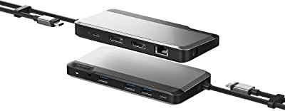 Dock FHD 1080p con doppio display USB-C ALOGIC; 85 W di potenza erogata; 3x USB-A; 2x USB-C; 2x DisplayPort; Ethernet e jack audio; Edizione DisplayPort MX2 lite.