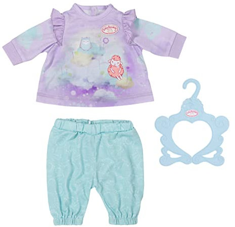 Baby Annabell Sweet Dreams Schlafanzug mit Shirt und Hose inkl. Kleiderbügel, für 43 cm Puppen, 706695 Zapf Creation