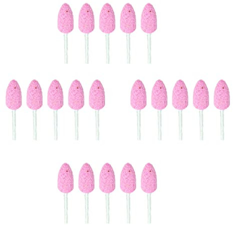 Set di 20 pezzi di pietra abrasiva, 8 mm testa rettifica rotante kit punte con gambo da 3 mm per legno, metallo e plastica