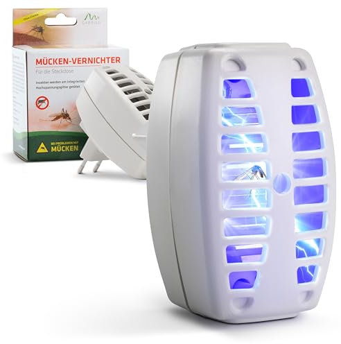 GARDIGO® Mückenstecker UV Licht - 2er Set I Insektenvernichter Stecker I 20 m² I GS-Geprüft I Mückenabwehr UV Licht I Mückenstecker Elektrisch zur Insektenabwehr I Mückenvernichter Steckdose