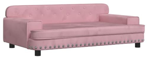 VidaXL Barnsoffa rosa 90x53x30 cm sammet