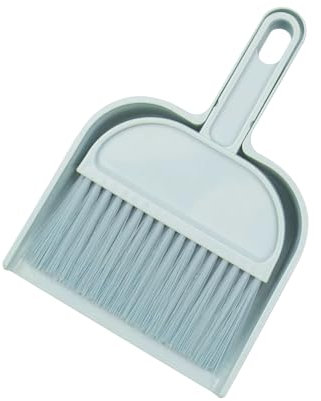 Thgtao Table Broom, Table Sweeper, Mini Broom Table Brush, Hand Brush with Shovel, Broom and Dustpan Set for Home, Office, School and Pet Cleaning (Blue)
