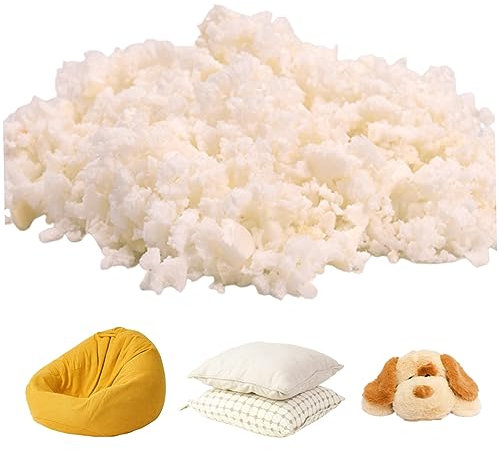 Sitzsackfüller Geschredderter Memory Schaum Nachfüller Zum Füllen Von Sitzsäcken1kg Kissenfüller Ohne Zusätzliche Gelpartikel Weich Und Ideal Zum Füllen Von Kissen Für Kissen Hundebetten Kunsthandwerk