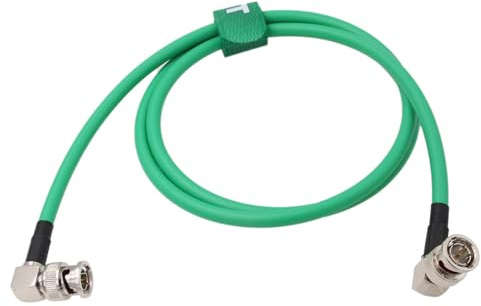HangTon Câble Vidéo Coaxial 6G 12G 4K Sdi À Angle Droit Bnc Vers Bnc Canare Lv - 61S 75 ohm Pour Moniteur D'Appareil Photo Flex Shield 80cm Vert
