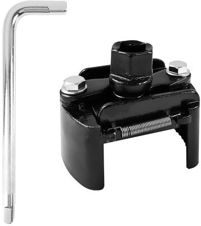 QUVBKZ Ölfilterschlüssel Verstellbar, Mit 1/2 Gebogenem Schraubenschlüssel, 60-80mm Ölfilter Schlüssel Spezialwerkzeug Kfz, 12.5 mm (1/2) Oil Filter Wrench, für Autos und Motorräder