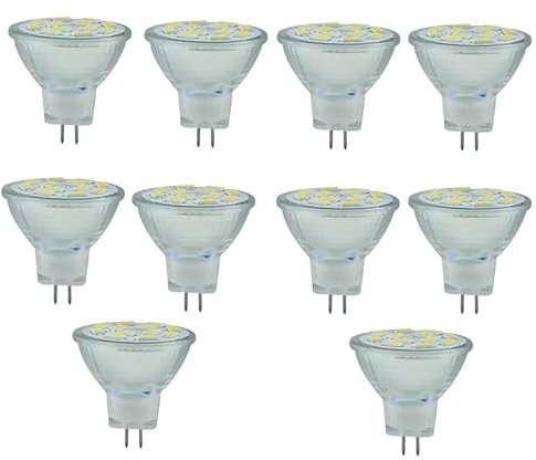 JZLBBC Ampoules LED GU4 MR11 Lampe LED MR11 220V 3W Prise GU4.0 Éclairage Encastré Blanc Chaud,Blanc Froid,5W-10PC
