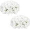 Briful 2-pack Artificial Flowers for Graves, White Roses Bouquet Artificial Flowers Silk Roses Decorative Artificial Flowers Like Real for Indoor Outdoor Decorations
