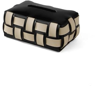 LYHYDMA Caja de pañuelos Portapapeles de Cuero con Doble Tejido a Cuadros, Organizador de servilletas de Escritorio, Funda Creativa for pañuelos y Toallas for el hogar(C)