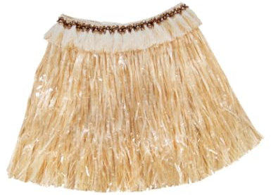 TINEASUR 9stücke Teiliges Hawaiianischer Girlande Mit Grasrock Hand Und Fußärmel Kostüm Für Sommerpartys Tanzaufführungen Und Tropische Feiern -Farbe