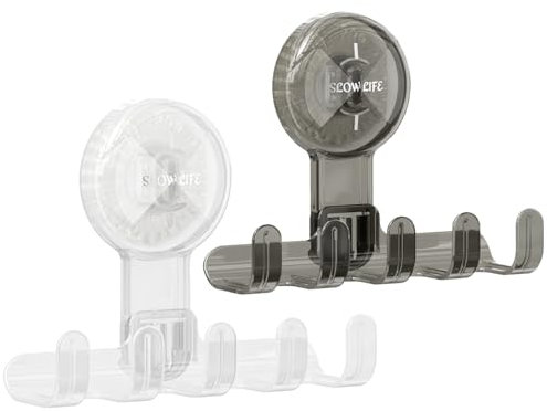 AGLOO 2 ganci a ventosa, ganci da parete per doccia, supporto per telefono, ganci per bagno e cucina, resistenti, ganci per asciugamani