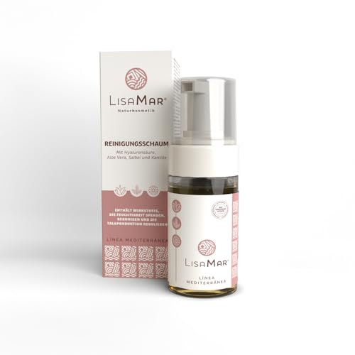 LisaMar® Reinigungsschaum – Sanfte Gesichtsreinigung gegen Unreinheiten – Natürlich & vegan mit Aloe Vera & Kamille – Feuchtigkeitsspendend – Gesicht Cleanser