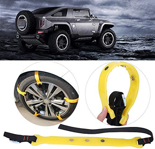 WPKD BLUEIY 10pcs Tyre Snow Chains,Anti Snow Chains of Car,Snow Chains Non-Slip Cable Tie,TPU Steel,Tire Width 185 mm-225mm,for Auto Car Truck Winter Driving(1532g)