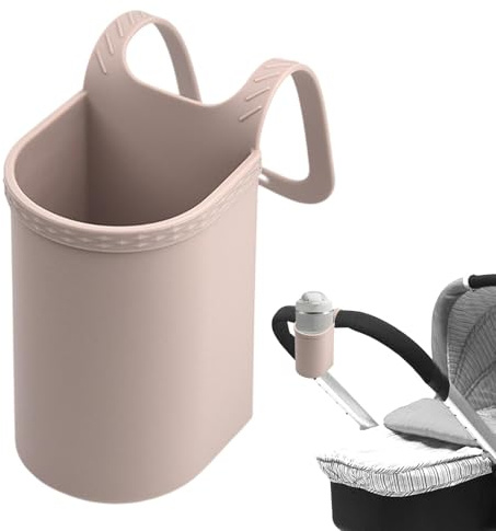 Organizador de portavasos para cochecito, portavasos para cochecito de silicona | Portabebidas drenante de gran capacidad | Organizador de tazas antideslizante, portabotellas de bajo volumen