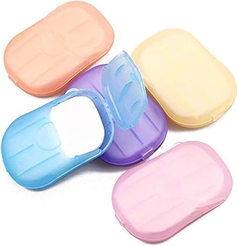 5 Boxes 100 Sheets Colorful Disposable Soap Paper Fragrance Mini Color Soap Paper for School Indoor, Fragrant mini soap Papers are a Must-Have for School,Outdoor, Travel, Camping Hiking，Tra