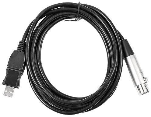 POENVFPO Microfono USB Cavo Portatile Pratico e Prestazioni con mobilità di 9,8 Piedi, qualità del Suono Professionale Adattata Alla Trasmissione in Diretta (3 metri / 9,84 piedi)
