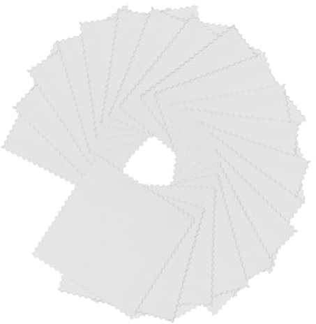 Beaupretty 50piezas Paños De Limpieza Para Joyas y Gafas Paño Pulidor Suave y Duradero Para Pantallas y Plata Uso Diario Seguro y Portátil