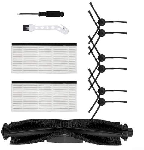 Niceminiwall Per Honiture Robot Aspirapolvere Parti di Ricambio Kit di Accessori con Spazzola Principale Spazzole Laterali Filtri per Q6 Pro per L6 Pro Q6Pro Per M8 M8Pro Air per ROBO per T10 per