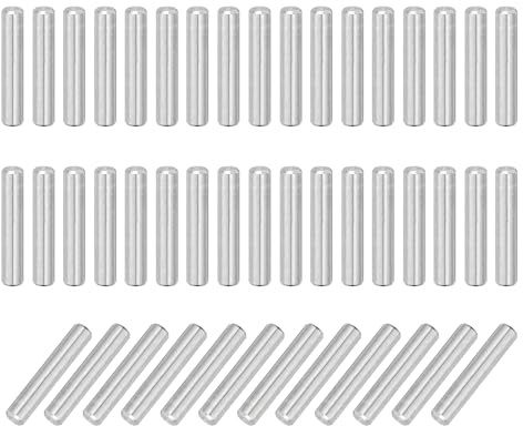 QUARKZMAN 110 Stück 304 Edelstahl Zylinderstift 3mm Durchmesser, 16mm Lange Dübelstifte Metall Regalstifte für Kleiderschrank Kommode Schrank Bücherregal Industrie Haushalt Möbel Regale