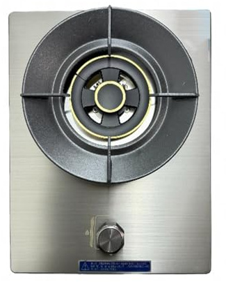 BZJPRFC Fornello A Gas Portatile A 1 Fuoco, Padella con Anello di Fuoco da 5,2 KW, Griglia for Pentole in Ghisa E Vetro Temperato, con Protezione Anti-spegnimento(LPG)