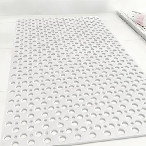 Extra Groß Duschmatte rutschfest 60x90cm: Weiche komfortable TPE Antirutschmatte Dusche mit großen Ablauflöchern und Saugnäpfen - Schnelltrocknend Maschinenwaschbar Duscheinlage