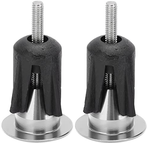 2PCS Fahrradlenker Endkappe Lenkerstopfen für Mountainbikes Rennräder (Silber)