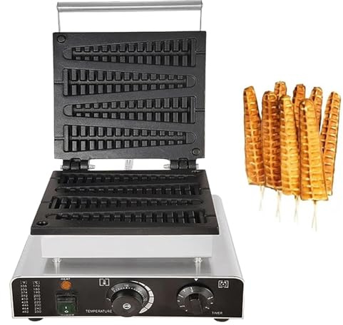 Máquina for hacer gofres con forma de árbol de Navidad, 1750 W, control de temperatura de 50-300 °C, temporizador de 5 minutos, for uso doméstico y comercial