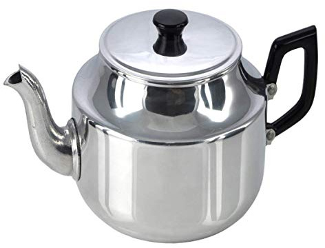 Pendeford Tea Pot 9 Cup Silver – Dripless Pouring, Lightweight Stainless Steel – Easy Clean Metal Teapot for Everyday Tea Serving, Modern Kitchen Tea Pot
