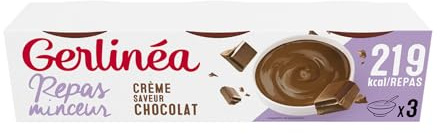Gerlinéa - Coupelle Crème Repas Minceur - Substitut de Repas Complet et Rapide - Saveur : Chocolat - 3x210g