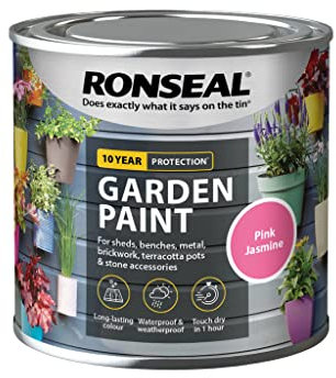 Ronseal RSLGPPJ250 GPPJ250 Garden Paint Pink Jasmine 250ml, 250 ml