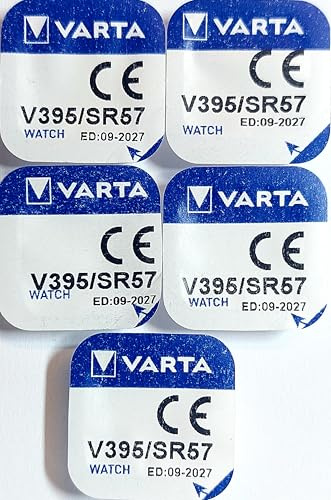 Varta SR57 395.801.111 Lot de 5 piles pour montre 1,55 V 42 mAh
