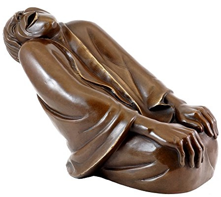 Kunst & Ambiente - Bronzefigur - Lachende Alte (1937) - Ernst Barlach Skulptur - Limitierte Edition in Bronze