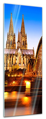 Bilderdepot24 Glasbild - Kölner Dom - Deutschland - 40x120 cm - Deko Glas - Wandbild - Bild auf Glas - moderne Glasbilder - Glasfoto - Echtglas - kein Acryl - Handmade
