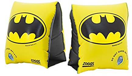 Zoggs Kids' Batman Swimming Armbands, Black/Yellow/Blue, 1-6 Years