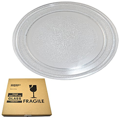 HQRP 9-5/8 inch Glass Turntable Tray compatible with GE WB49X10134 JES735BJ01 JES735BJ02 JES735WJ01 JES735WJ02 JES738WJ01 JES738WJ02 JES739WJ01 JES0736SM1SS Microwave Oven Cooking Plate 245mm