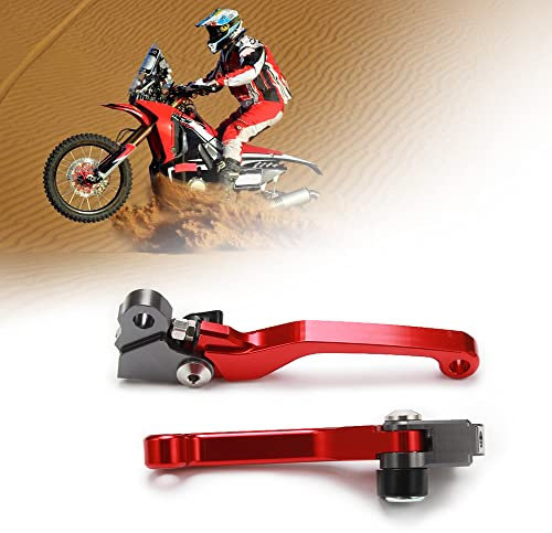 Fast Pro Moto Leva del Freno Leve Frizione Sinistra a Destra per Cr125r/250R 2004-2007 Crf250r 2004-2006 Crf450r 2004-2006 Crf250 X 2004-2017 CRF 45050-2017 Rosso