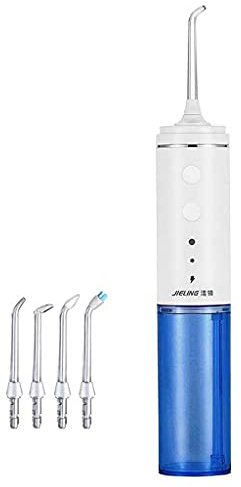 TJH Flusher per Acqua Cordless aggiornato Professional Irrigator Orale a 4 Punte, 2 modalità e IPX7 Flosser Portatile Ricaricabile per Acqua Risciacquo del Seno per Assistenza domiciliare e Ponti