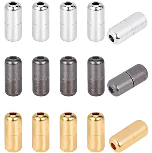 PandaHall 30 Sets Elastische Schnürsenkel Verschlüsse Metall Kapselverschluss Schnallen Spitzenenden Für Sneaker Schnürsenkel Reparatur