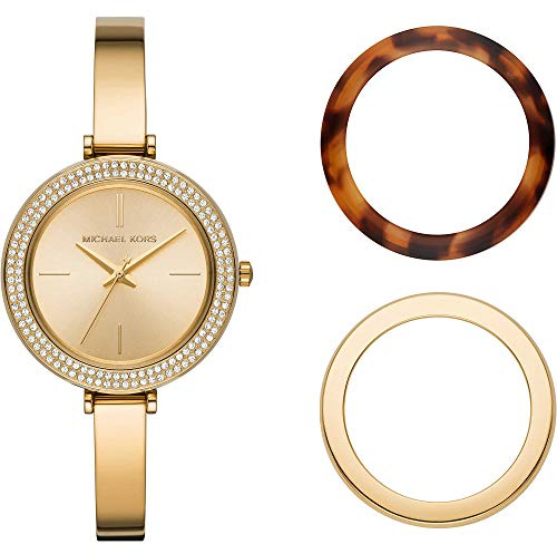 Michael Kors Montre Quartz Femme 36.00mm avec Cadran Or analogique et Bracelet en Bracelet en Acier Or MK4434