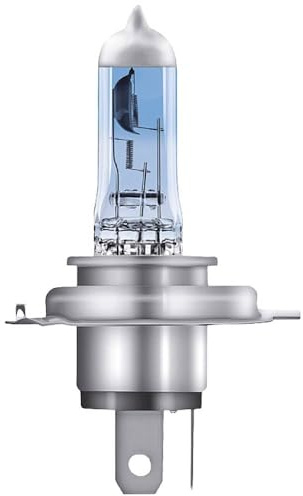 Osram COOL BLUE INTENSE H4, +100% mehr Helligkeit, bis zu 5.000K, Halogen-Scheinwerferlampe, LED-Look, Einzelblister (1 Lampe)
